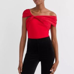 LOFT Off-Shoulder Twist Red Women’s Top NWT